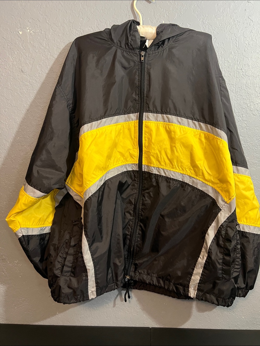 BCG Black and Yellow Windbreaker with Hood